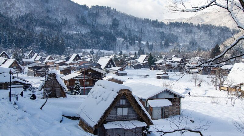 shirakawa-go, nature, traditional, japan, gifu, house, village, japanese, winter, destination, heritage, thatched, architecture, gassho style, farmhouse, cottage, design, timber, rustic, snow