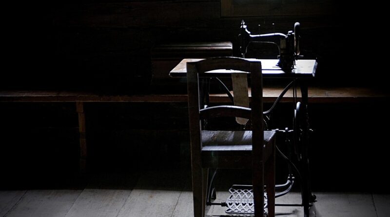 chair, furniture, table, seat, indoors, dark, inside, wood, room, home, house, black home, black house, black wood, black room, black table