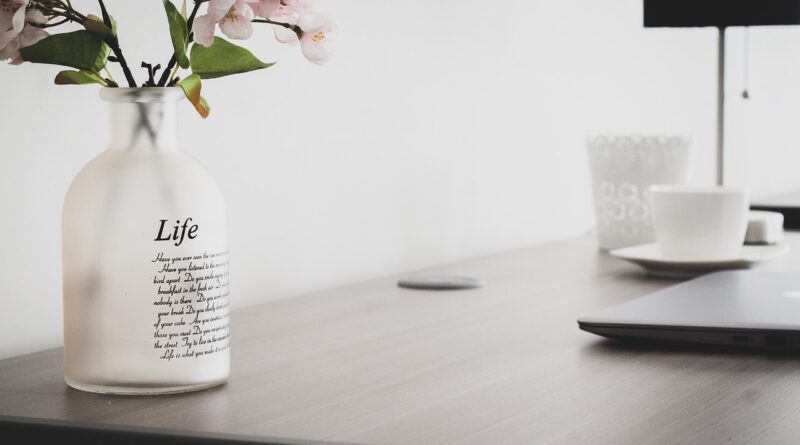 flower vase, decoration, workspace, vase, decor, workplace, home office, office, desk, table, room, home office, office, office, office, office, office, desk, desk, desk, table, table