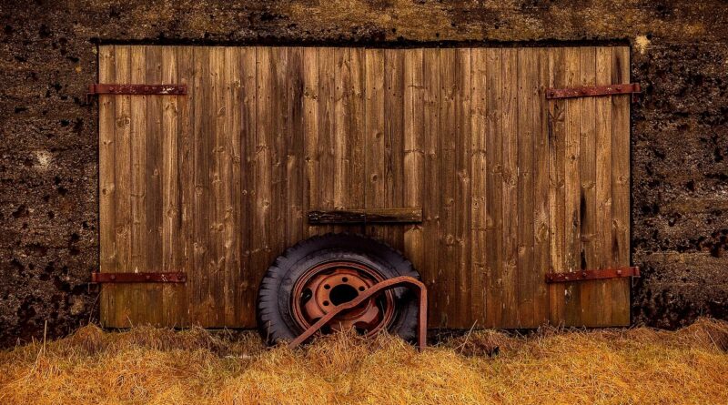 barn, shed, tire, farm, building, facade, old, wood door, rustic, brown building, brown farm, brown door, barn, barn, barn, barn, shed, shed, shed, shed, shed