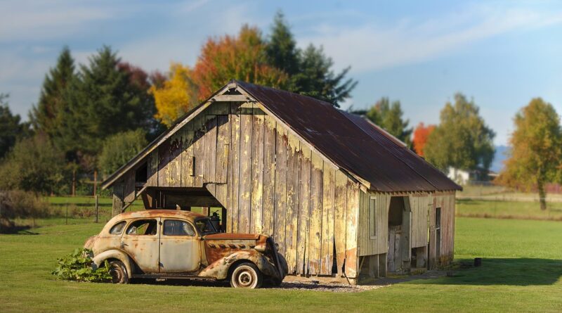 grass, house, barn, nature, outdoors