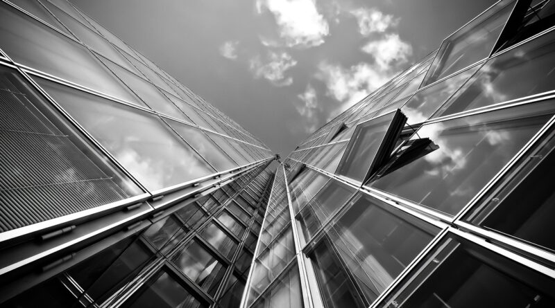 building, nature, architecture, black and white, facade, skyscraper, modern architecture, high rise building, modern building, office building, glass facade, modern, glass, window, sky, reflection, city, urban, düsseldorf, low angle shot, monochrome