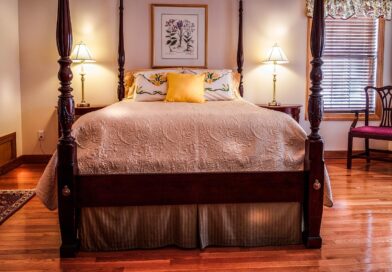 bedroom, bed, four poster, rice bed, bedspread, pillows, shams, hardwood, red oak floor, chippendale chair, interior, furniture, sleep, suite, valance, blinds, bed skirt, decor, room, design, traditional, botanical print, lamps, end tables, card tables, brown sleep, brown room, brown sleeping, brown table, brown rice, brown design, brown bed, brown bedroom, brown interior, brown lamp, bedroom, bedroom, bedroom, bedroom, bedroom, bed, bed, bed skirt