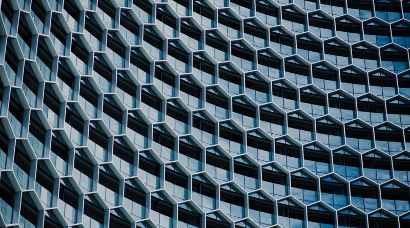 hexagon, building, pattern, abstract, geometric, facade, architecture, modern, windows, glass windows, reflection, urban, hexagon, pattern, pattern, abstract, abstract, abstract, abstract, abstract, geometric, geometric