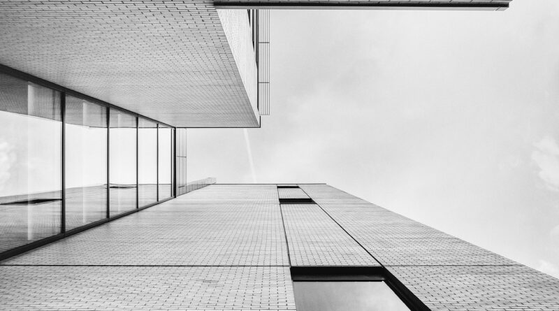 building, architecture, modern, monochrome, office, work, window, house, nature, wall, perspective, structure, urban, glass, business, housing, apartment, futuristic, minimal, sky