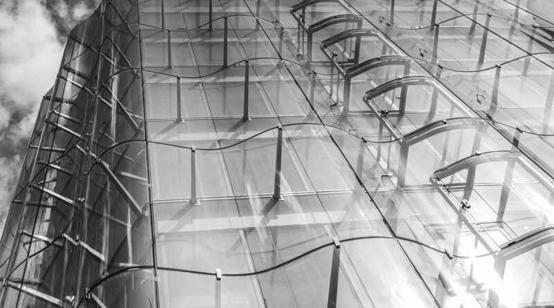 samaritaine, facade, paris, monochrome, building, architecture, glass, city, design, modern, landmark, france