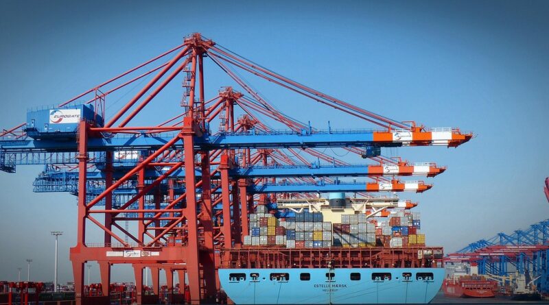 container bridge, container, container handling, container ship, container terminal, nature, port, freight, hamburg harbor, freighter, terminal, container transshipment point, loading crane, shipping, transshipment point, water