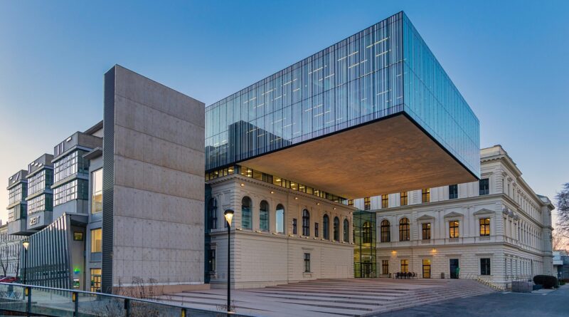 university library, building, street, university of graz, architecture, university, modern architecture, modern building, facade, graz, austria, university, university, university, university, university