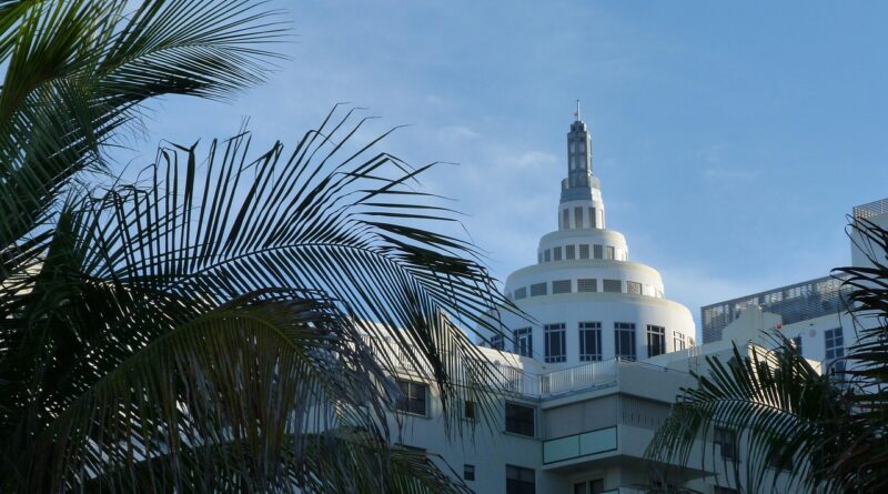 florida, nature, miami, building, architecture, art deco, sun