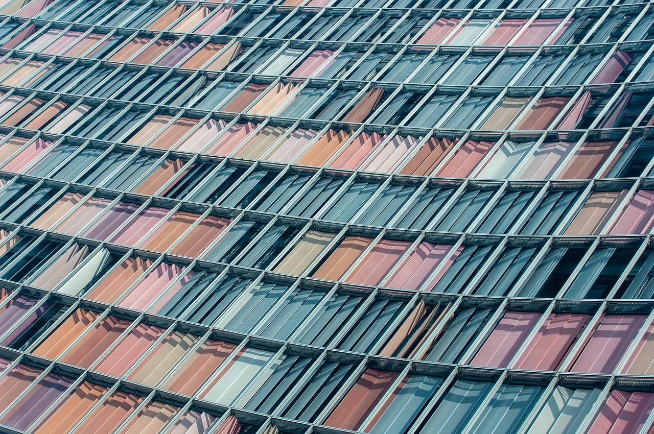 facade, window, architecture, glass, building, office building, skyscraper, structure