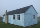 house, barn, fishing house, fog, dilapidated house, farmstead, homestead