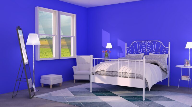 interior, bedroom, furniture, blue, wall, room, carpet, bedroom, bedroom, bedroom, bedroom, bedroom, carpet