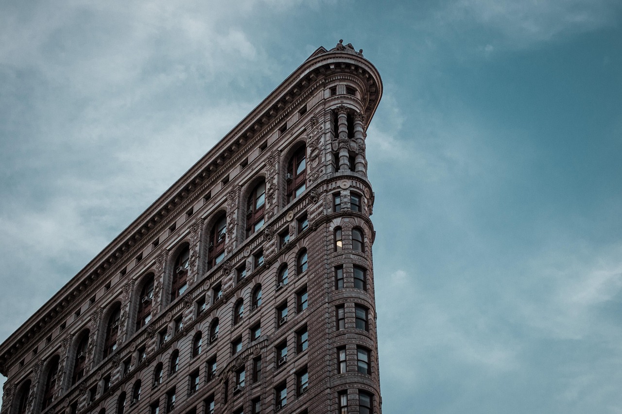 flatiron, flatiron building, building, nyc, manhattan, architecture, city, landmark, skyscraper, nature, usa, skyline, buildings, travel, sky, america, downtown, ny, famous, historic, urban, blue building