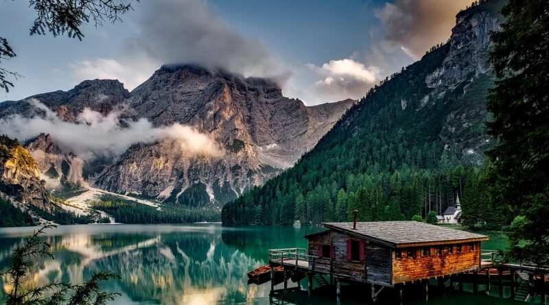 mountains, lake, house, lake house, alps, alpine, calm waters, water reflection, reflection, mirroring, conifers, conifer forest, italy, pragser wildsee, water, forest, landscape, woods, idyllic, nature, outdoors, valley, ravine, boathouse, cottage, countryside, rural, zoom background, house, forest, nature, nature, nature, nature, nature