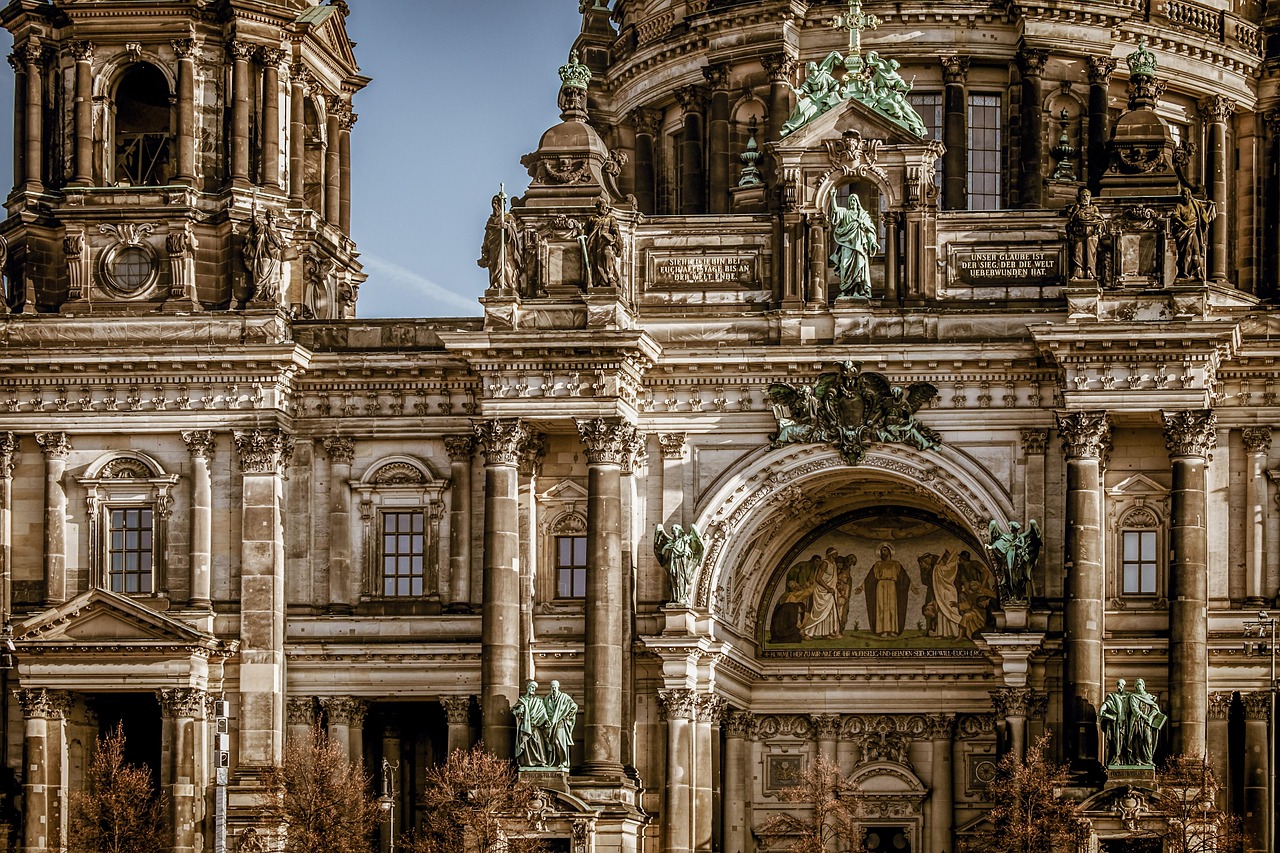 church, tourist attraction, europe, berlin cathedral, building, architecture, historical, landmark, facade, old masonry, sculpture, tourism, travel, baroque architecture, historical architecture, church, europe, europe, europe, architecture, architecture, architecture, architecture, architecture