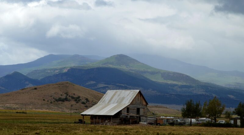 pasture, house, west, ranch, westurn