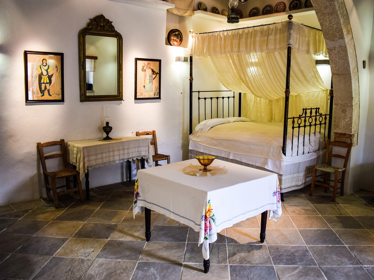 traditional house, interior, decoration, design, architecture, folklore, ethnic, furniture, tradition, folklore museum, paralimni, cyprus, brown house, brown design, brown interior