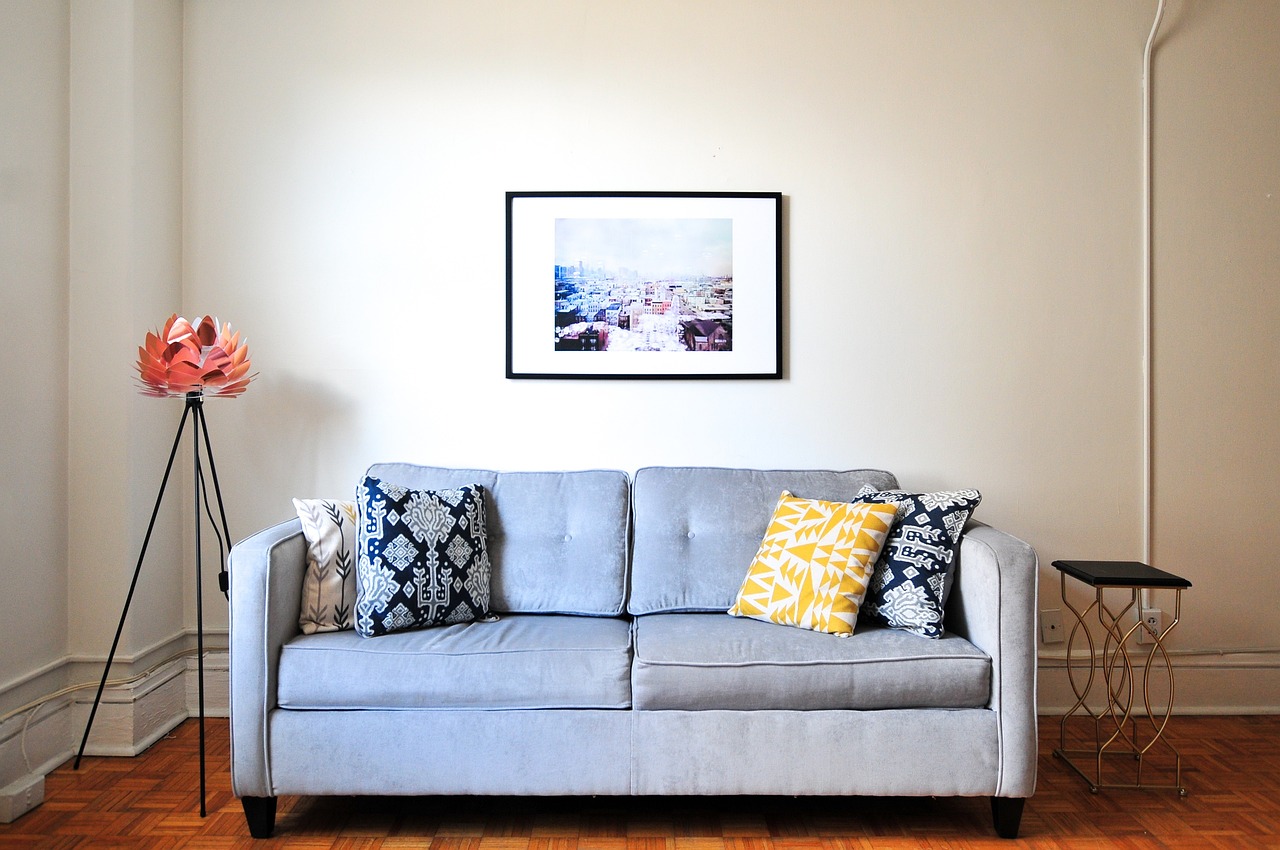 house, interior, design, couch, sofa, flower background, wall, floor, window, nature, beautiful flowers, frame, pillow, flower wallpaper, flower