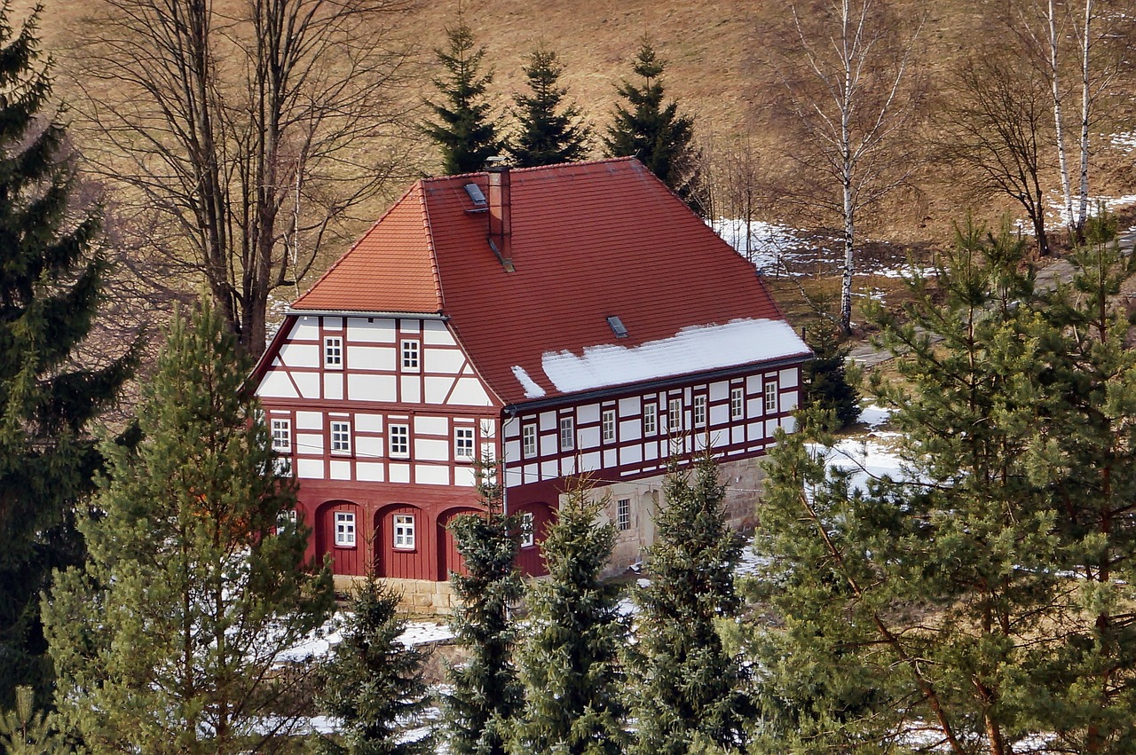 heimatstube, hut of the sbb, house, building, truss, type of house, architecture, saxon switzerland
