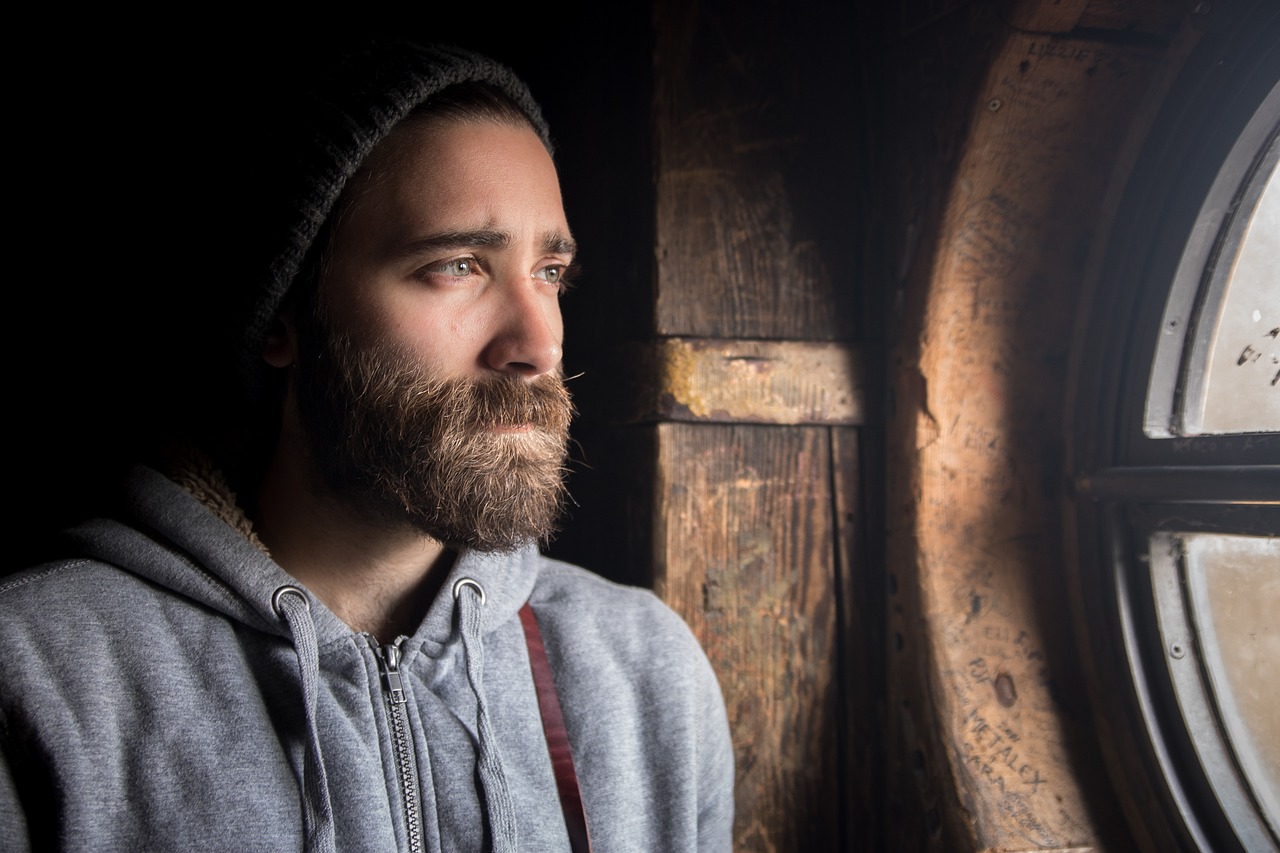 beanie, guy, man, beard, jacket, grey, looking, people, window, sad, longing, alone, remembering, man, man, man, man, man, people, people, people, sad, sad, sad, alone