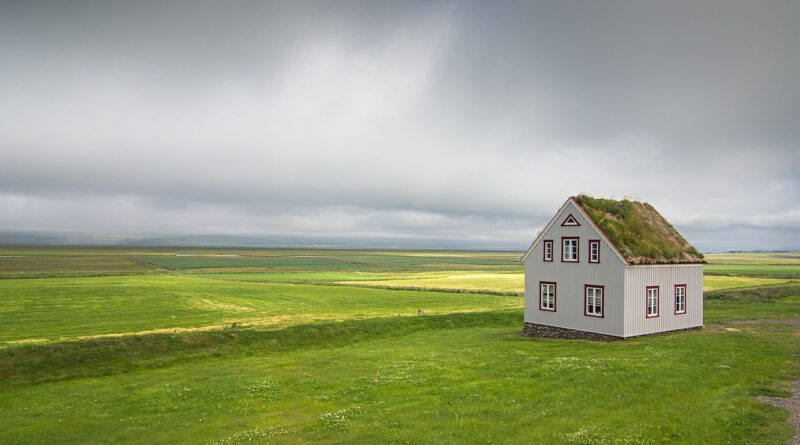 iceland, house, landscape, nature, clouds, countryside, old, grass, wooden, house, house, house, house, house
