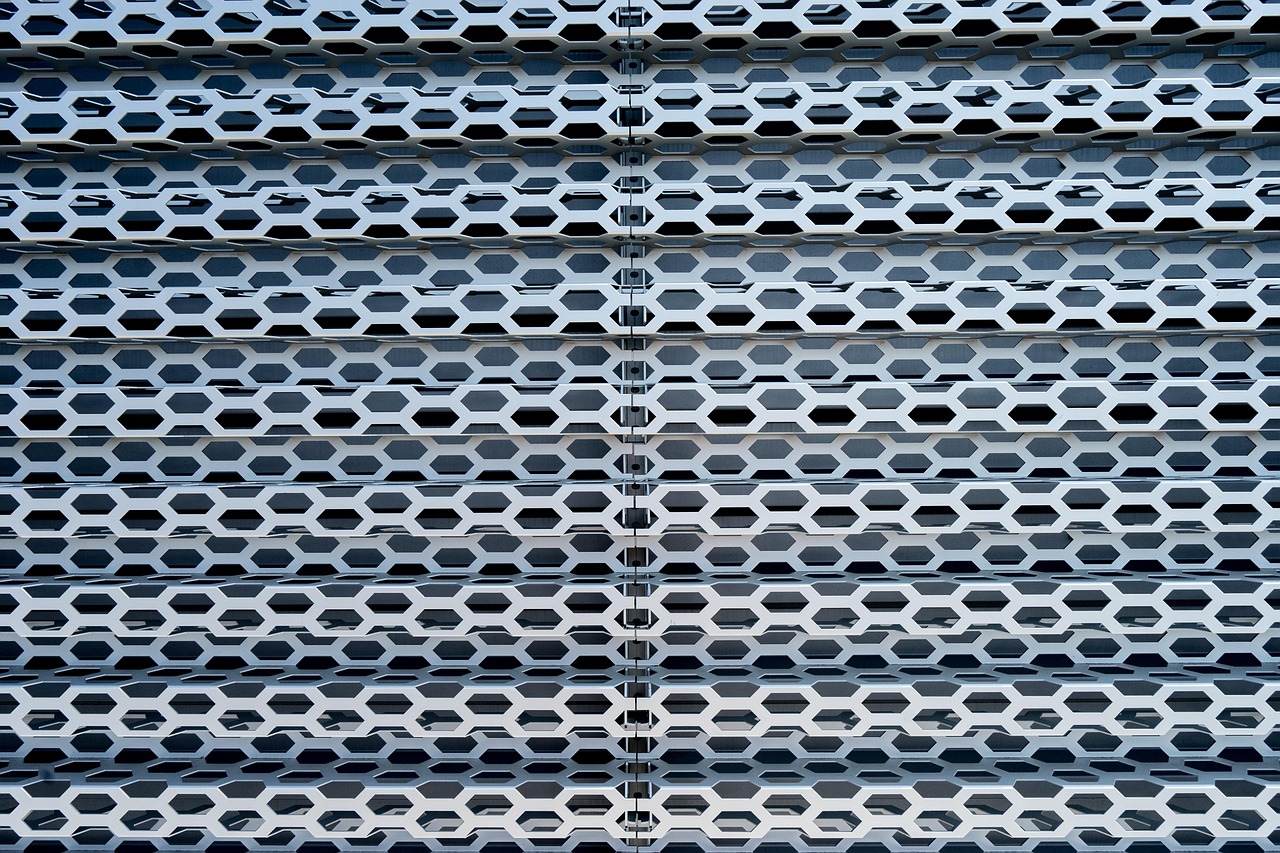texture, pattern, metal, building exterior, blue metal